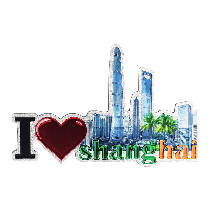 Shanghai Fridge Magnet Souvenir City Decor Shanghai Architecture Refrigerator Magnets Kitchen Magnet Sticker Home Decoration: YP035-02