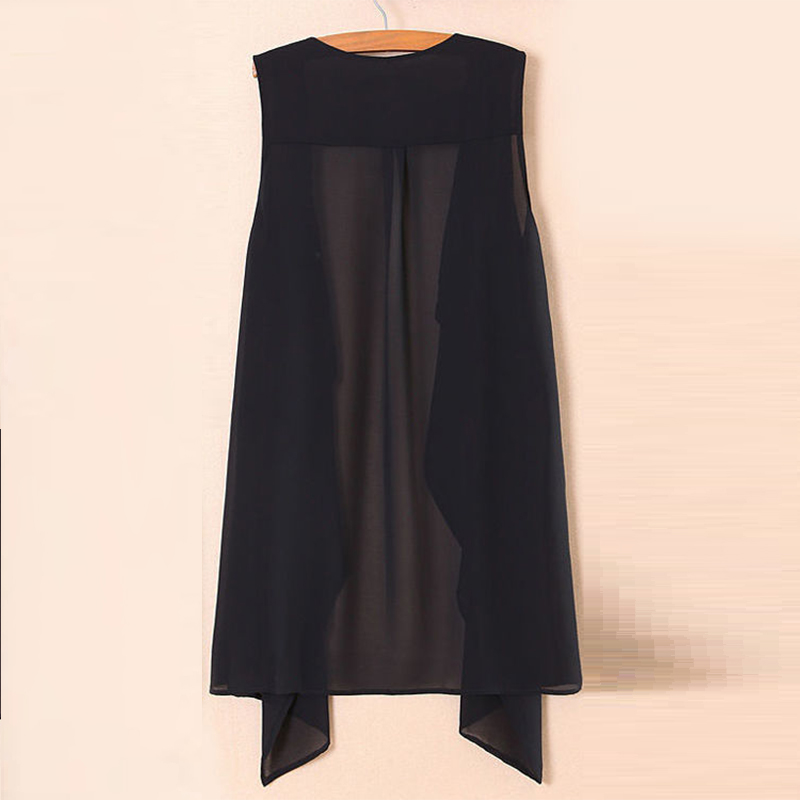 Camiseta sin mangas informal de gasa para mujer, Rebeca de estilo coreano sin mangas, chaqueta lisa, blusa para mujer, novedad de verano