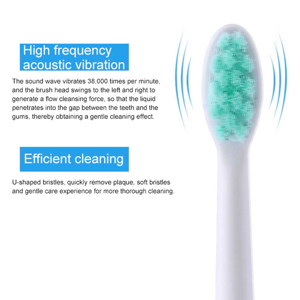 2PCS Electric Toothbrush Heads Ultrasonic 3D High-density Electric Tooth Brush Heads Oral Care for SOOCAS Xiaomi