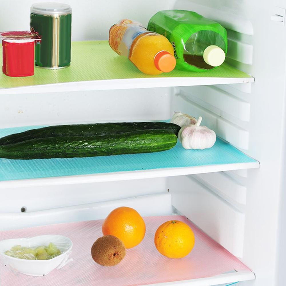 4 Pcs Easy Clean Antibacterial Cabinet Pad Refrigerator Pad Anti-oil Anti-frost Antifouling Mildew Moisture Pad Liner Mat