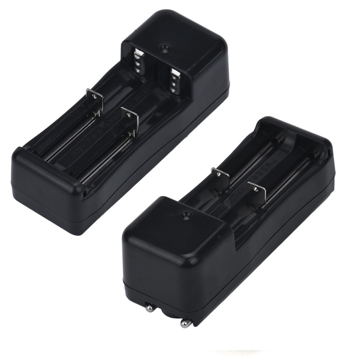 Universal Dual Battery Charger For 18650 16340 26650 Rechargeable 3.7V Li-ion EU Battery Travel independent charging Plug