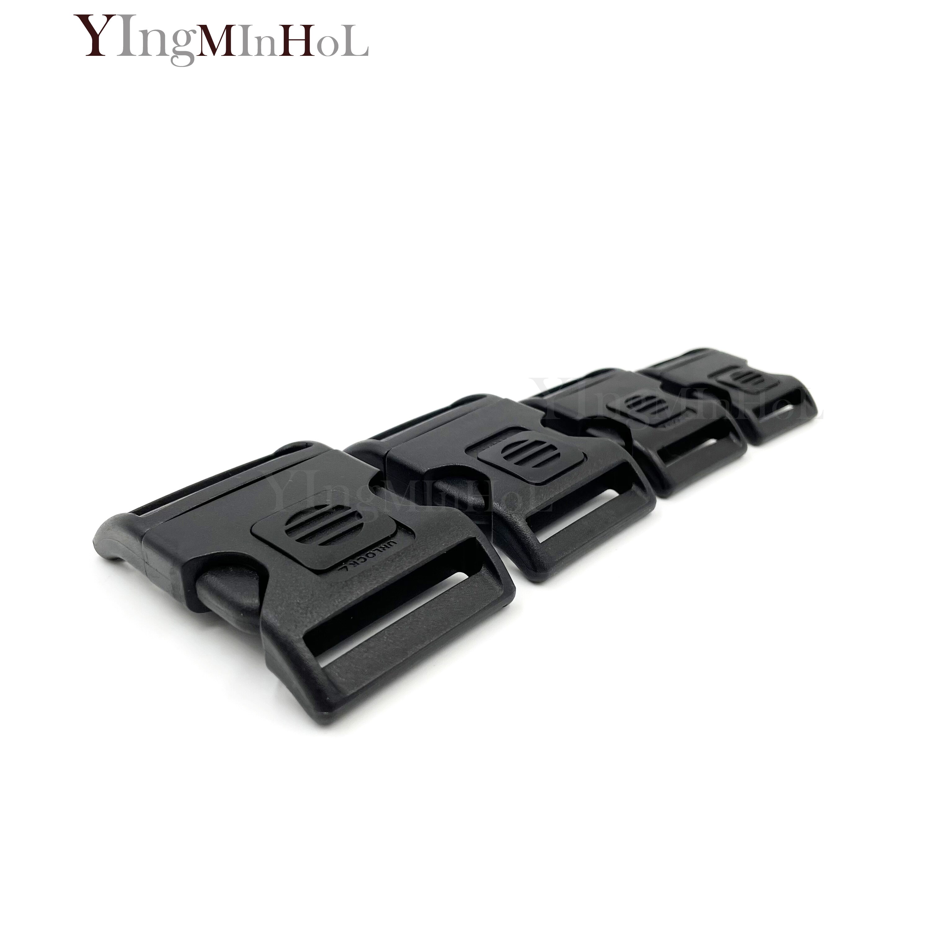 1 pz fibbia a sgancio laterale in plastica fibbie autobloccanti nere per borse da campeggio con cinturini per zaino