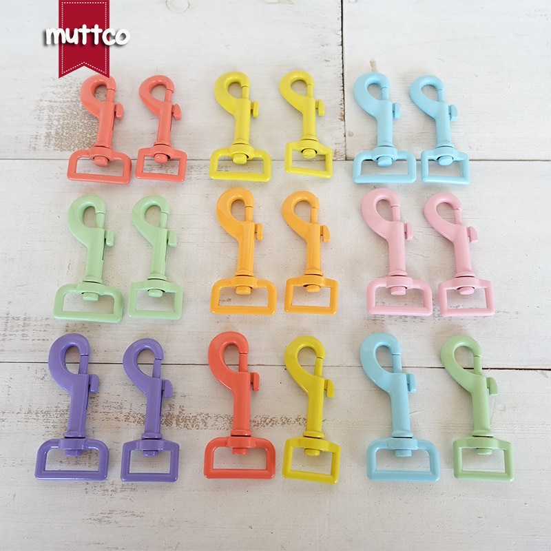 Metal Colourful dog Clasp Kirsite hook buckle hardware for 20mm and 25mm webbing DIY Dog Leash parts 7 colours