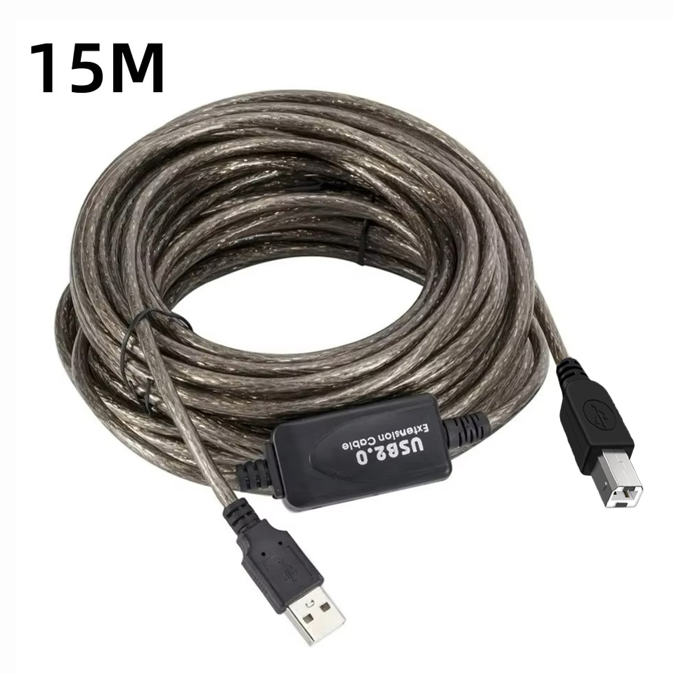 10M 15M USB 2.0 B Cable with Chip High Speed Active Repeater Data Cord 1.5M 3M 5M USB-B Passive Cable for Laptop Printer Scanner: PURPLE