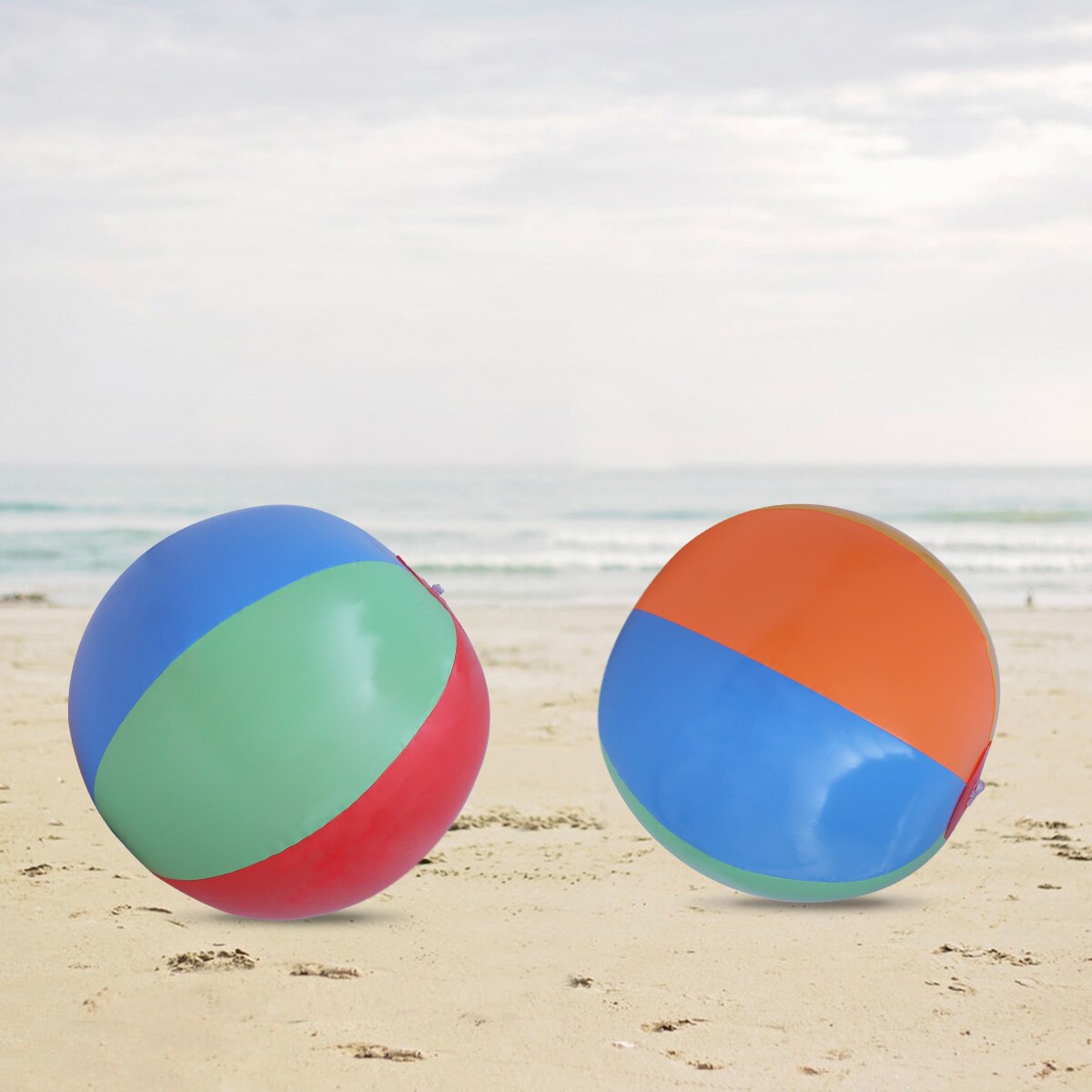 6pcs Beach Ball Inflatable PVC Children Six Color Beach Ball Toy Ball For Ocean Swimming Pool Beach Summer