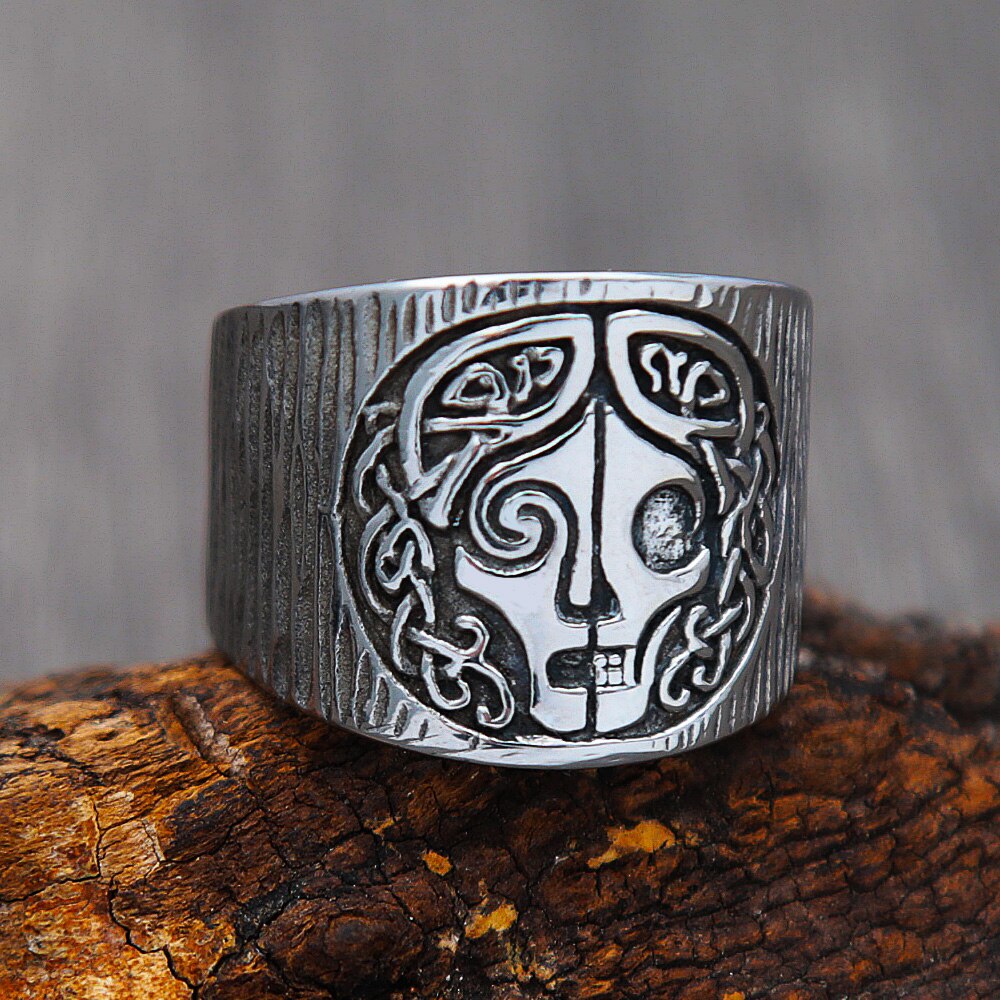 Hel – bague de déesse de la mythologie nordique pour hommes, Vintage, en acier inoxydable 316L, nœud celtique, bague Viking, amulette pour hommes, bijoux