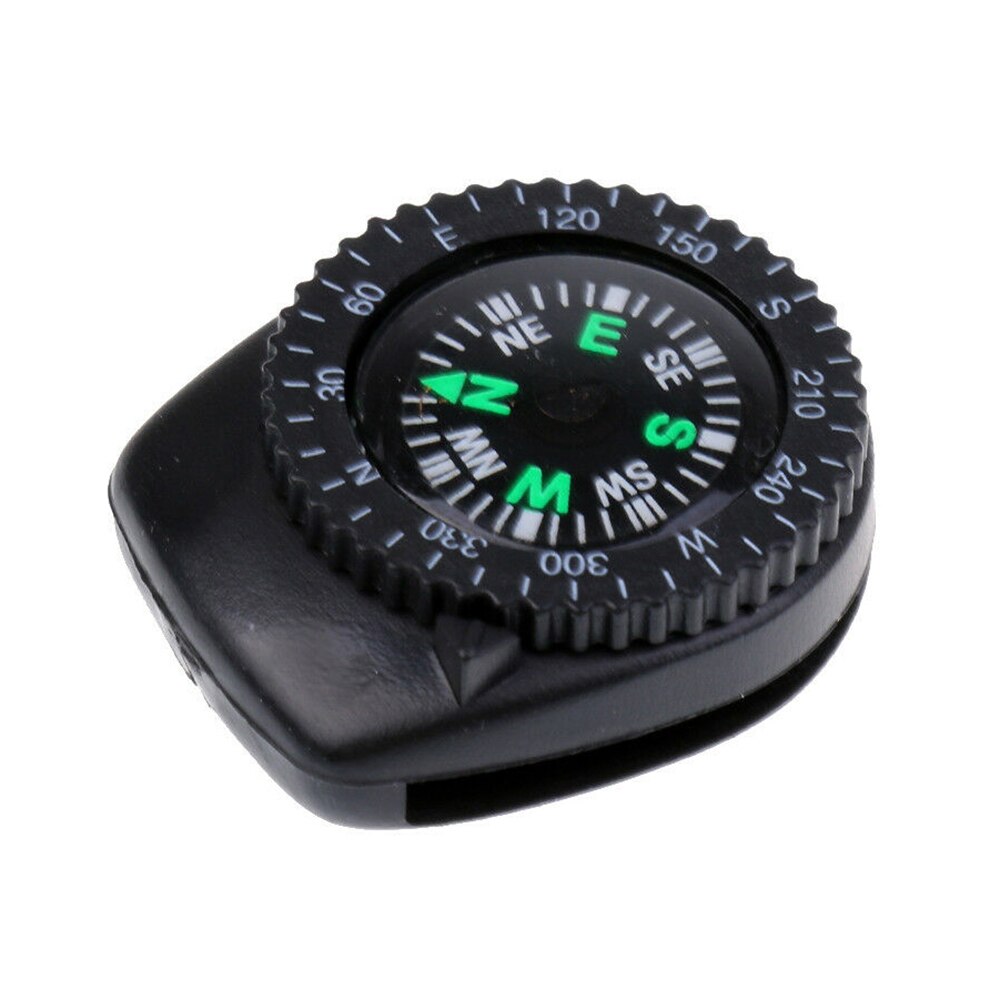 1Pc Zwart Plastic Mini Precisie Horloge Band Clip-On Navigatie Pols Kompas Voor Survival