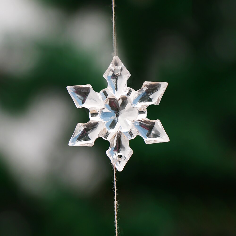 10/20PCS Acryl Transparant Kristal Kunstmatige Sneeuwvlok Kerstboom Decor Opknoping Ornament Feestartikelen DIY