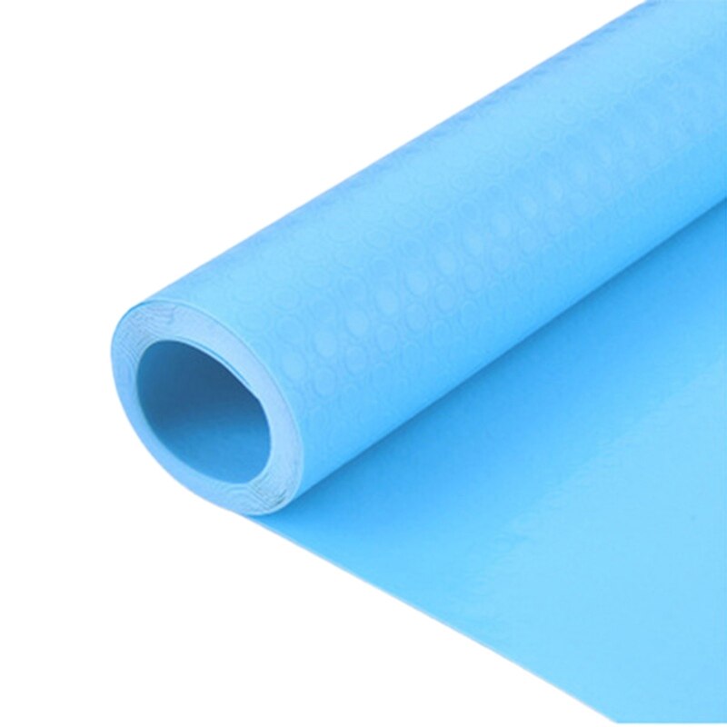 Cubierta de estante reutilizable, forro para cajón, alfombrilla para armario, a prueba de humedad, impermeable, antideslizante, para nevera, mesa de cocina, almohadilla de papel: Blue