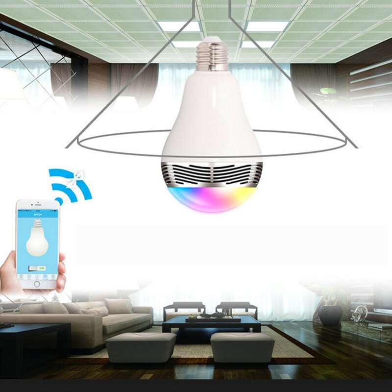 APP Intelligente RGB LED Lamp Bluetooth Smart Verlichting Lamp Kleurrijke Dimbare Speaker Gloeilamp Met Afstandsbediening, plafond KTV