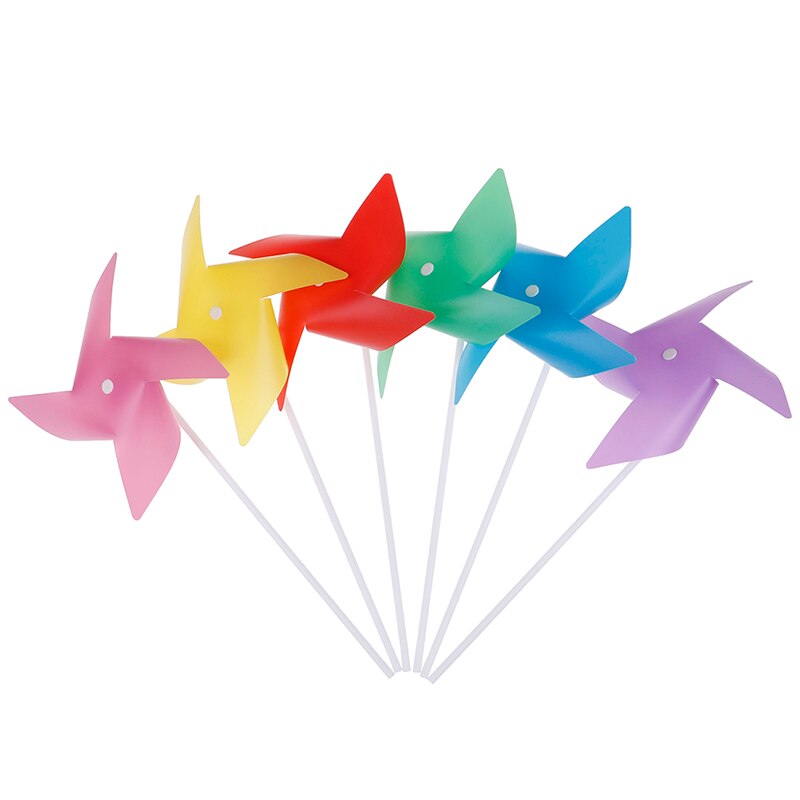 10 Stks/partij Kleurrijke Plastic Windmolen Speelgoed Pinwheel Zelf-assemblage Windmolen Kinderen Speelgoed Huis Tuin Yard Decor Outdoor