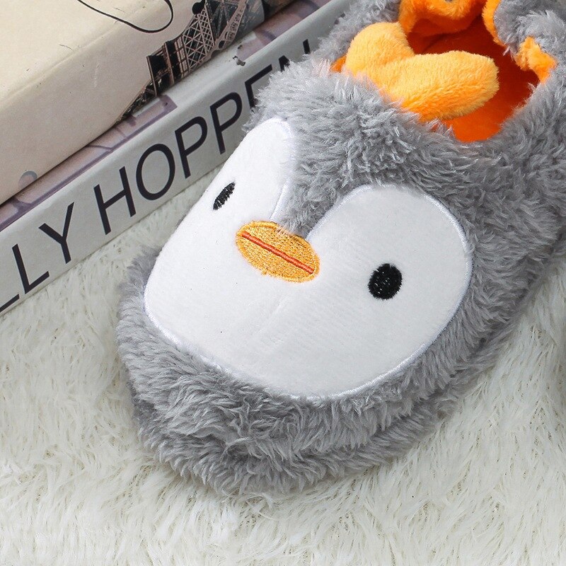 Lemonkid Winter freundlicher Hausschuhe Niedlichen Karikatur Pinguin drinnen Schuhe freundlicher Plüsch Hausschuhe Jungen Mädchen Hause Baumwolle Schuhe 5 Farbe