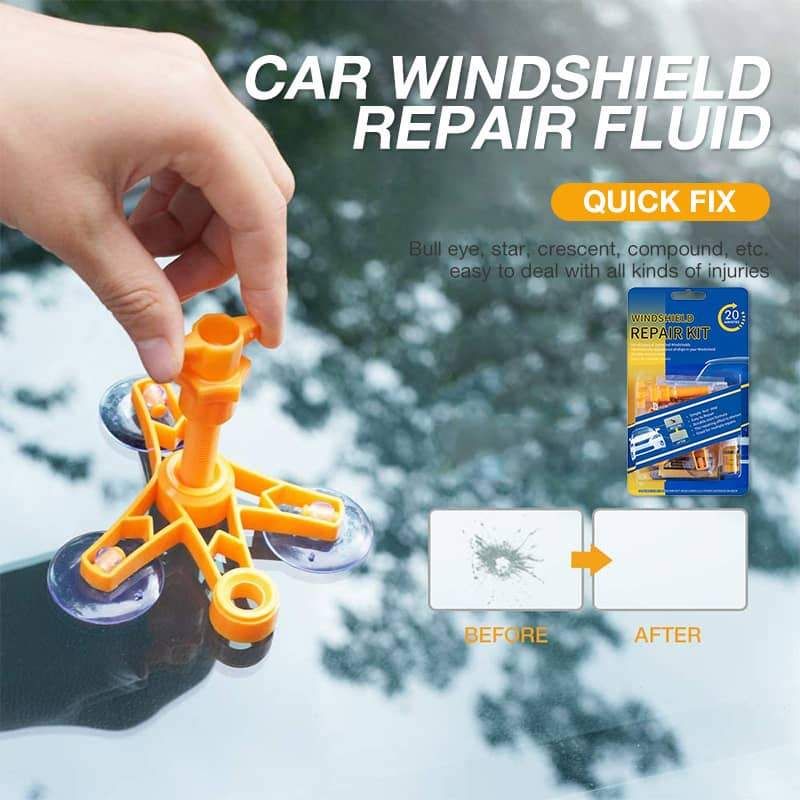 Auto Glass Repair Tools DIY Window Repair Tool Windshield Glass Scratch Crack Recovery Window Glass Resin + Blade + Stripe