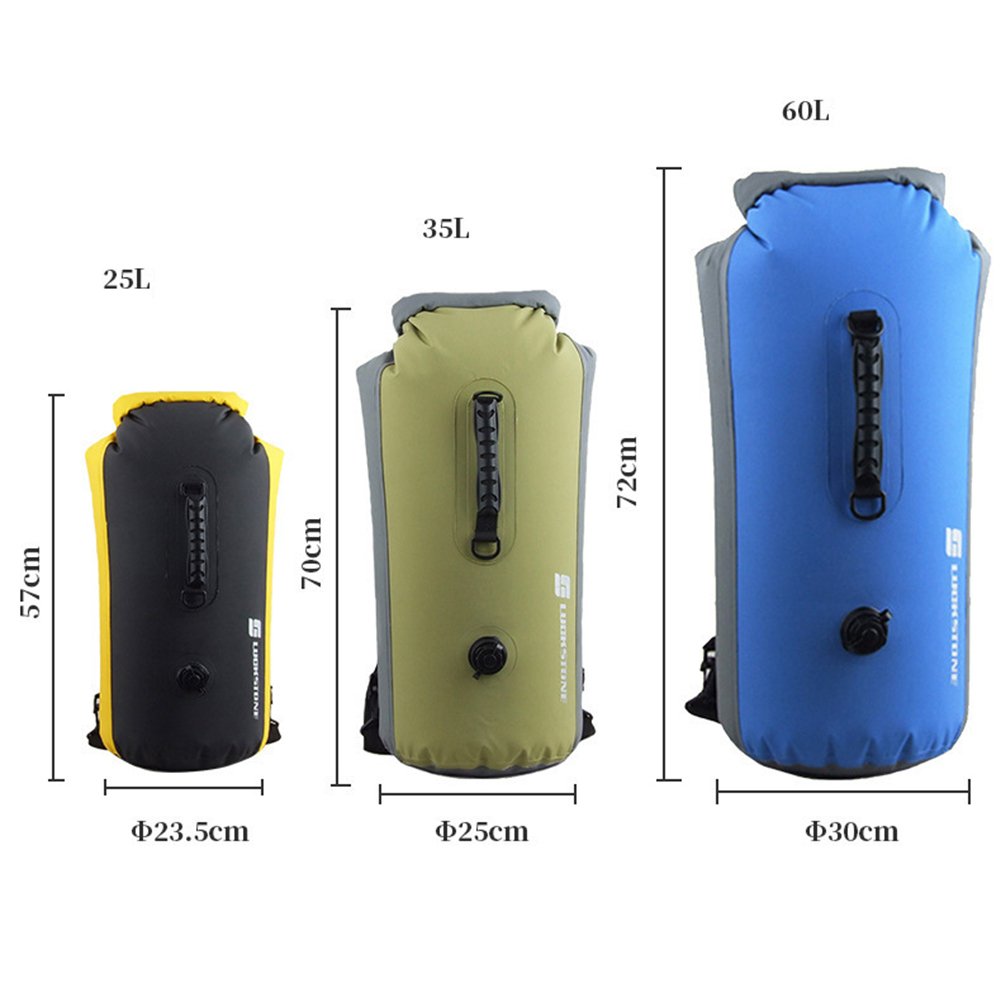 Outdoor With Air Nozzle Waterproof Bag Drifting Bucket Bag Tent PVC Waterproof Drying Bag,mobile Phone Bucket Bag 60L Parts
