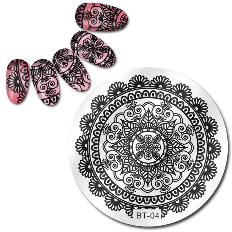 Biutee 12*6cm TAGEBUCH Nail art Vorlagen Stanzen Platte Blume Blatt Drucken Tier Brief Floral Muster Platten schablone Werkzeuge: 1004-BT04