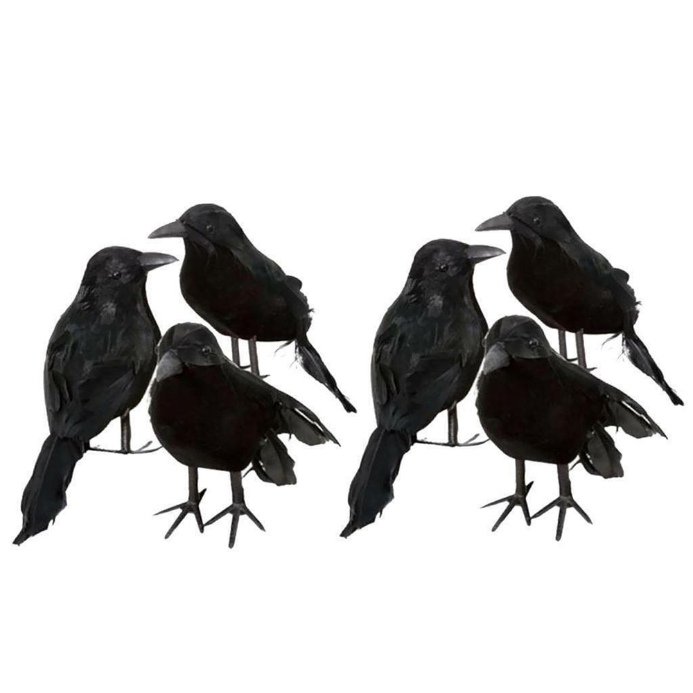 Halloween kunstig krage sort fugl ravn prop skræmmende dekoration til fest event fest diy dekorationer