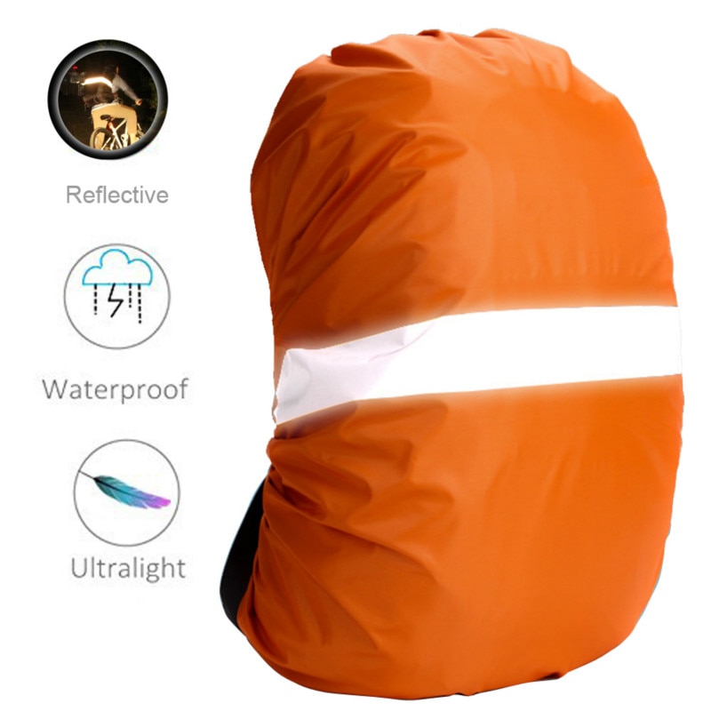 80L Reflektierende Regen Abdeckung Rucksack, 20L 35L 45L Wasserdichte Tasche Abdeckung, draussen Camping Wandern Klettern Staubdicht fallen für Rucksack