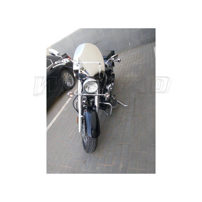 Pare-brise pare-Brise Pour 1981-2007 Yamaha Virago 125 250 535 700 750 920 1000 1100 XV250 XV535 7/8 "1" Guidon Écran Fixe: 19in 25-28mm Chrome