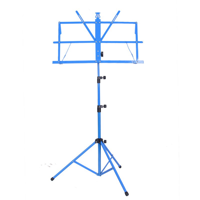 Foldable Music Sheet Tripod Stand Metal Music Stand Holder with Waterproof Carry Bag 7 Colors Guitar Parts & Accessories: Blue