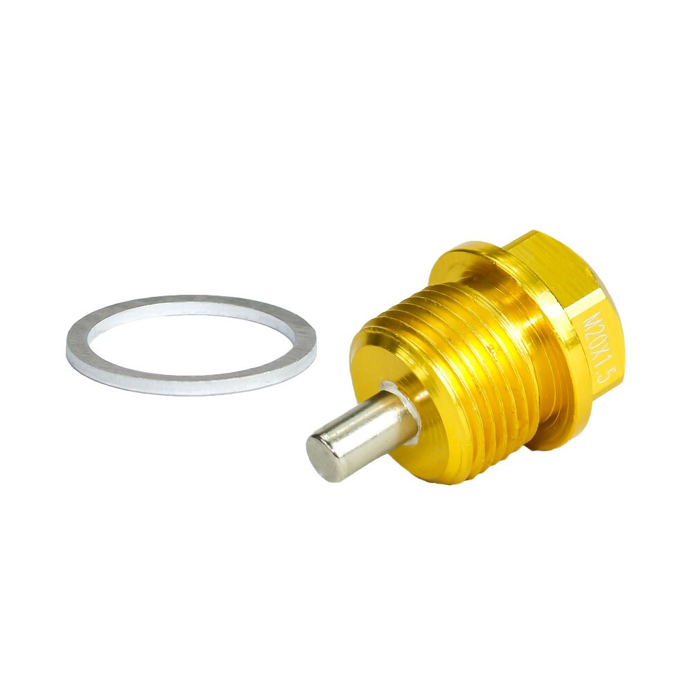 M20*P1.5MM Magnetic Oil Drain Plug Aluminum Bolt/Oil Sump drain plug For All other vehicles with 20x1.5 threaded: GOLD