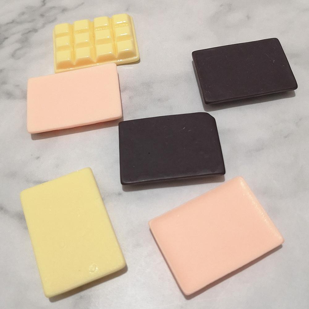 6pcs Cute Mini Simulation Chocolate Dollhouse Miniature Food For Kitchen Decoration