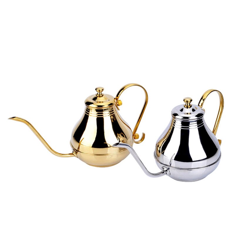 Fine Mouth Gooseneck Coffee Pot Long Spout Pour over Drip Coffee Kettle Stainless Steel DIY Coffee Maker Teapot