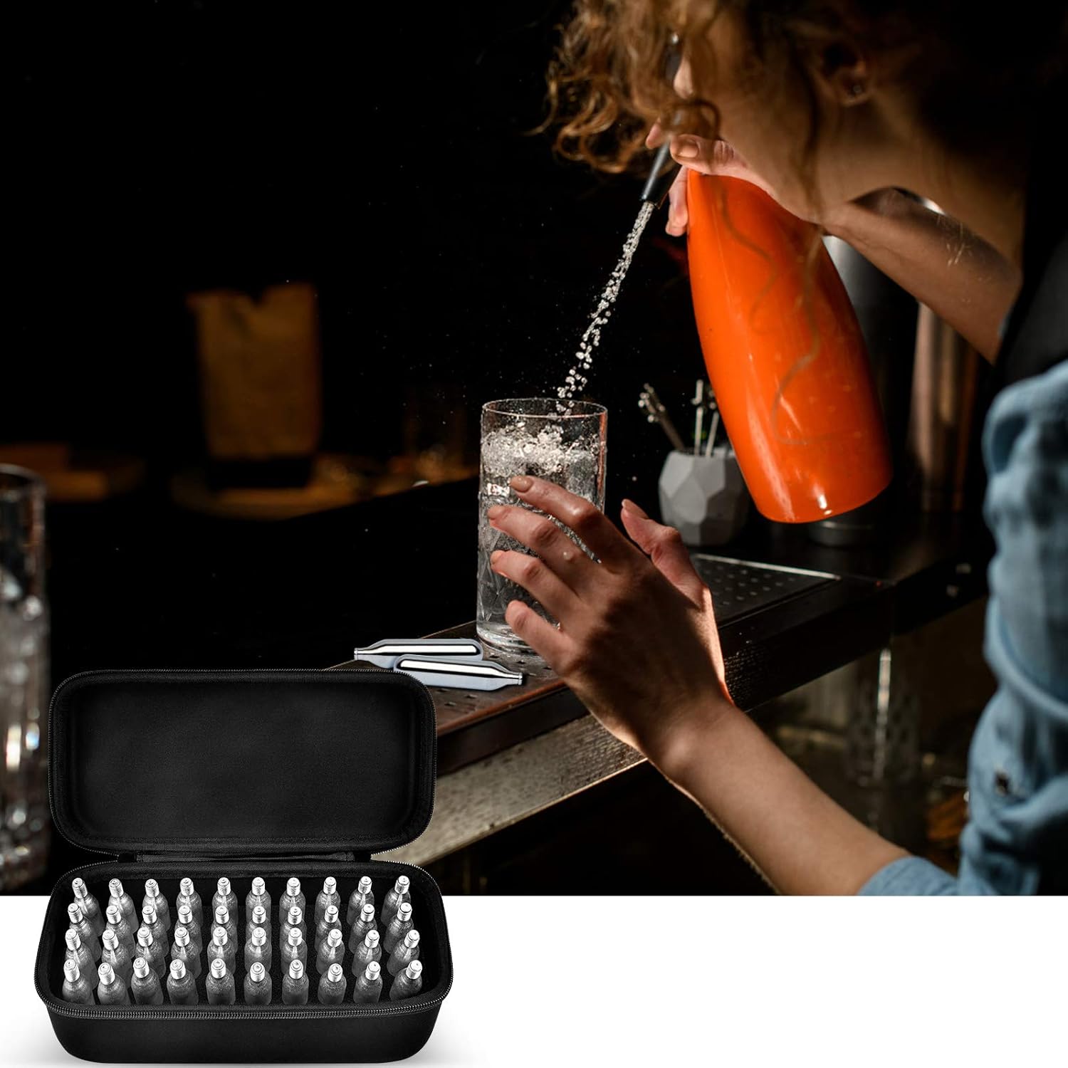 Estuche de almacenamiento de cartuchos de CO2 compatible con Crosman, para Umarexss, para cartuchos Powerlet Leland de 12 gramos y 8 gramos (solo caja)