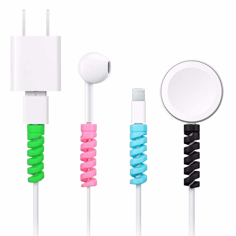 2 Pcs Kabel Protector Data Lijn Plastic Spoel Oortelefoon Winder Headset Beschermende Kabel Cover Voor Iphone Kabelhaspel