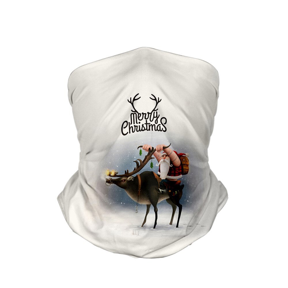 Children's Christmas 3D printed face balaclave kids bandana multi-functional magic headheand boys and girls scarf: etk05