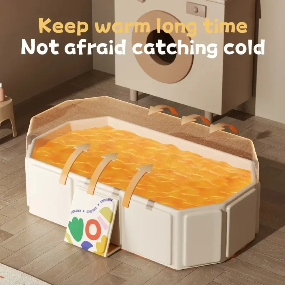 Slitesterkt badekar til kjæledyr, sammenleggbart badekar til dyrevalp, ensfarget badekar, sklisikker bunn, farget, fortykket, vanntett badekar med lavt tyngdepunkt