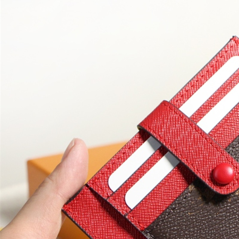 Women Luxury Print Vintage Wallet Card Clutch Short Ladies Purse Credit Card Holder 4 Card Slot/Tri-fold Purse with Box