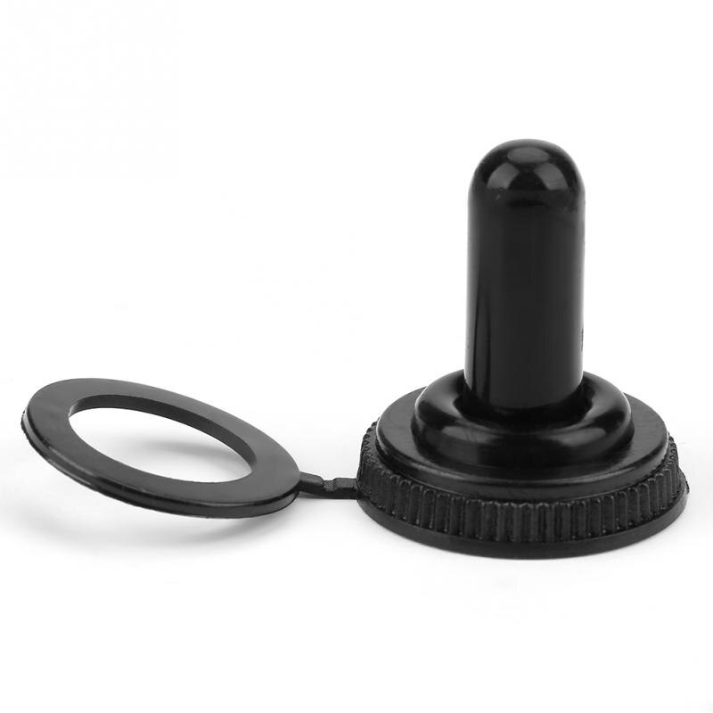 20Pcs 12mm Rocker Toggle Switch Waterproof Rubber Cap Boot Cover Black Rubber 220V High: Default Title