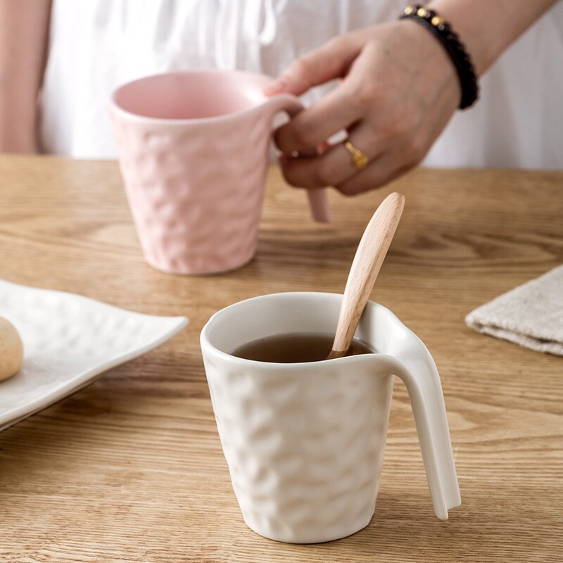 Home European Simple Frosted Solid Color Mug Ceramic Coffee Cup