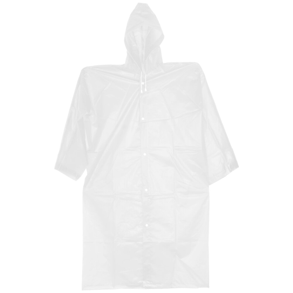 HILIFE Women Men Transparent Raincoat Outdoor Travel EVA+PE Rainwear Wide Cuffs Waterproof Camping Portable 5 Colors: White
