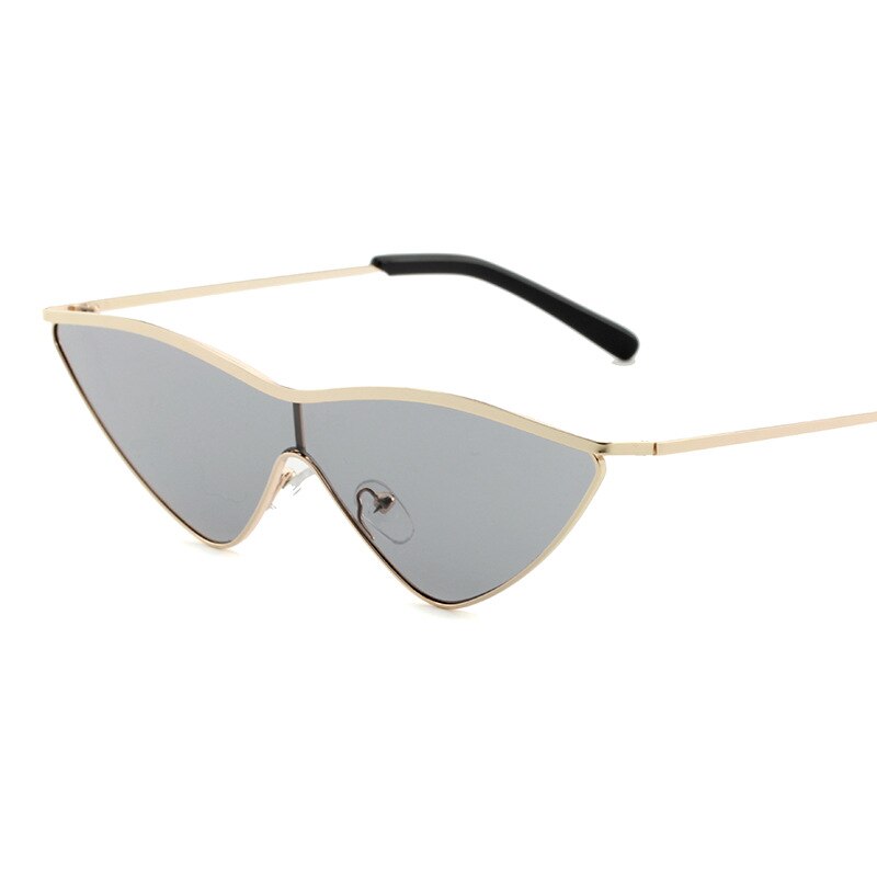 Vrouwen Onregelmatige Vorm Zonnebril Siamese Kleine Frame Cat 'S Eye Zonnebril Trendy Kleine Lens Zonnebril: gray
