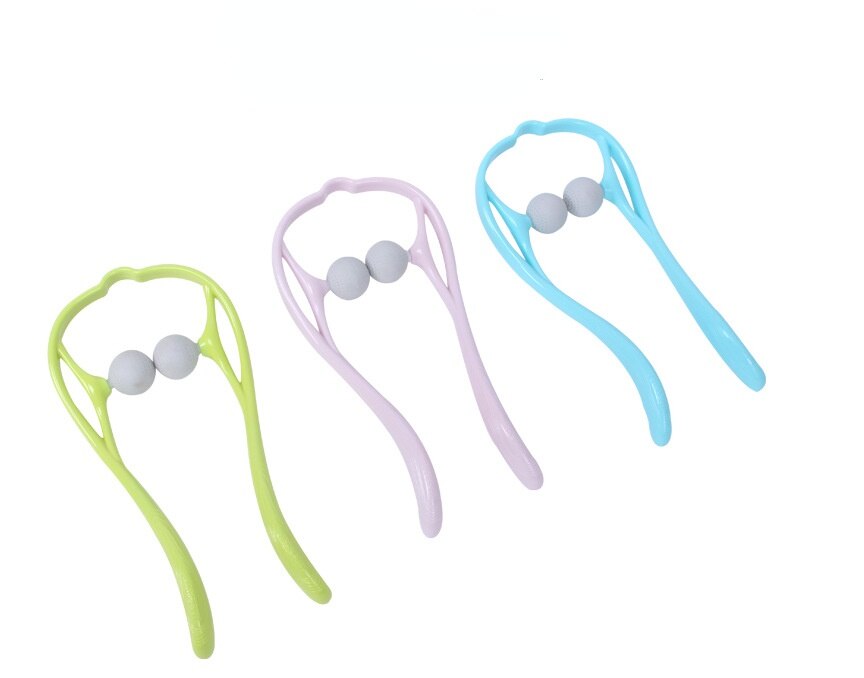 Pressure Point Therapy Neck Massager Shoulder Back Pain Relief Massager Dual Trigger Point Roller Self-massage Tool