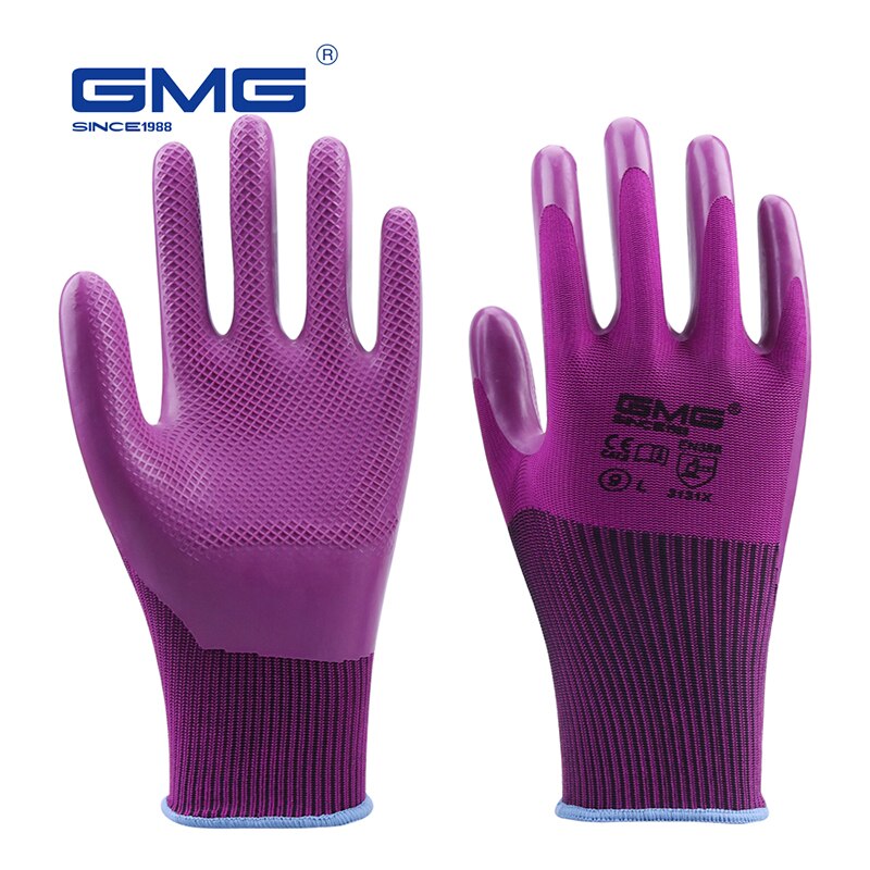 Durable Nature Latex Gloves 3 Pairs GMG Good Grip Non-slip Gloves Work Safety Gloves Protective Gloves Work Women: M