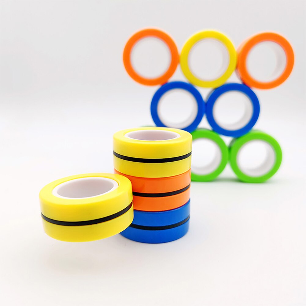3PCS Anti-Stress Magnetic Magic Rings Unzip Toys For Magician Trick Props Decompression Magic Trick Small Ornaments