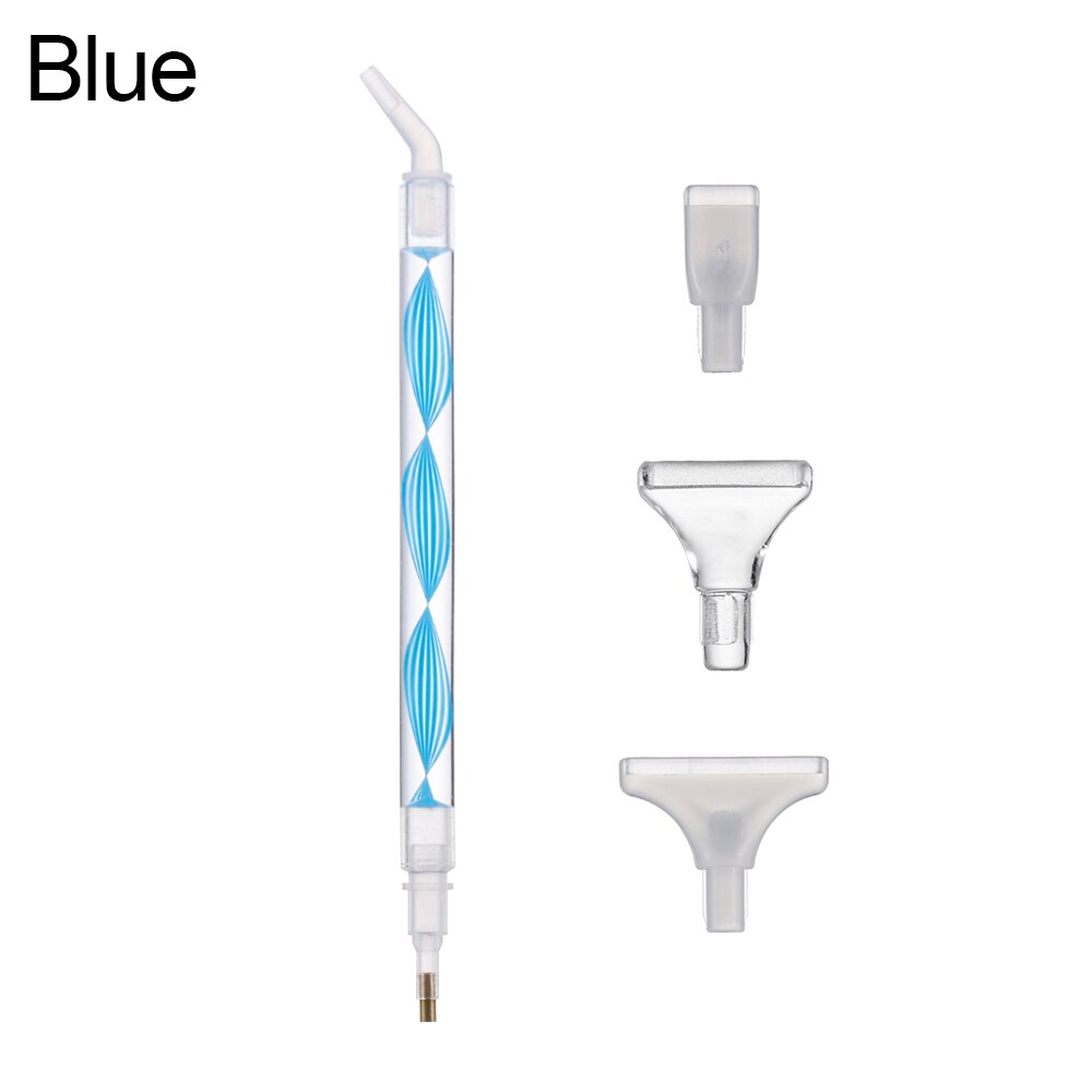 Spiral Flower Resin Point Drill Pens 5D Diamond Painting Pen Cross Stitch Embroidery DIY Craft Art Sewing Accessories: blue