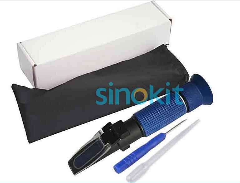 goedkope plastic materiaal bier en brix refractometer P-RSG-100ATC blauw van