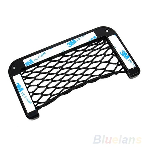 Universal Auto lateral para asiento de coche almacenamiento trasero bolsa de red de soporte, bolsillo trasero maletero organizador negro elástico Flexible malla