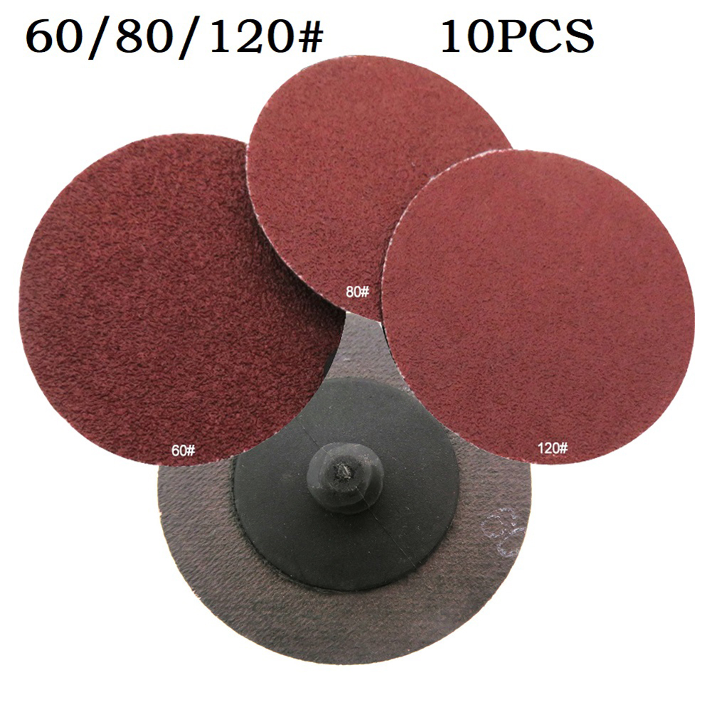 10 stk. 2 tommer 50mm slibeskiver poleringspude slibepapirskive slibeskive slibeværktøj 60/80/120 korn