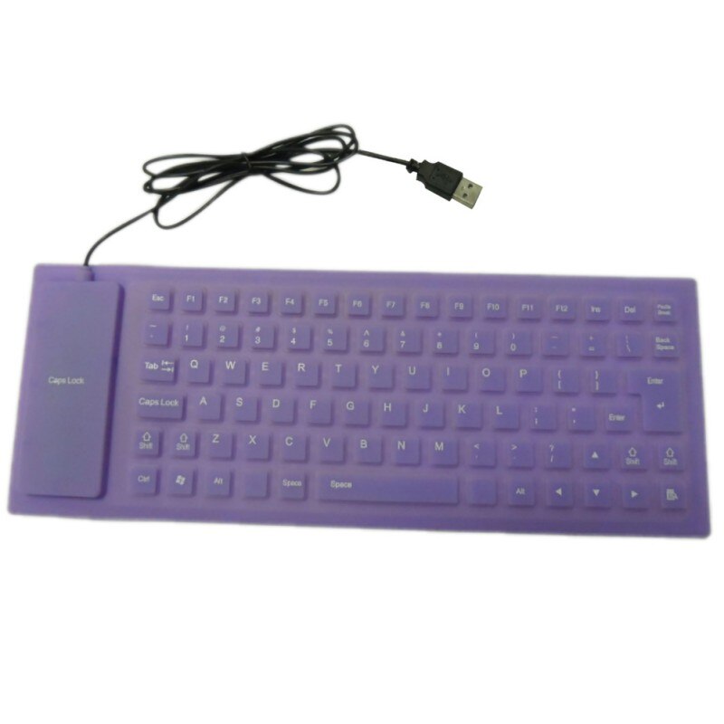 Portable USB Keyboard Russian Version Flexible Water Resistant Soft Silicone Mini Gaming keyboard for Tablet Computer Laptop PC