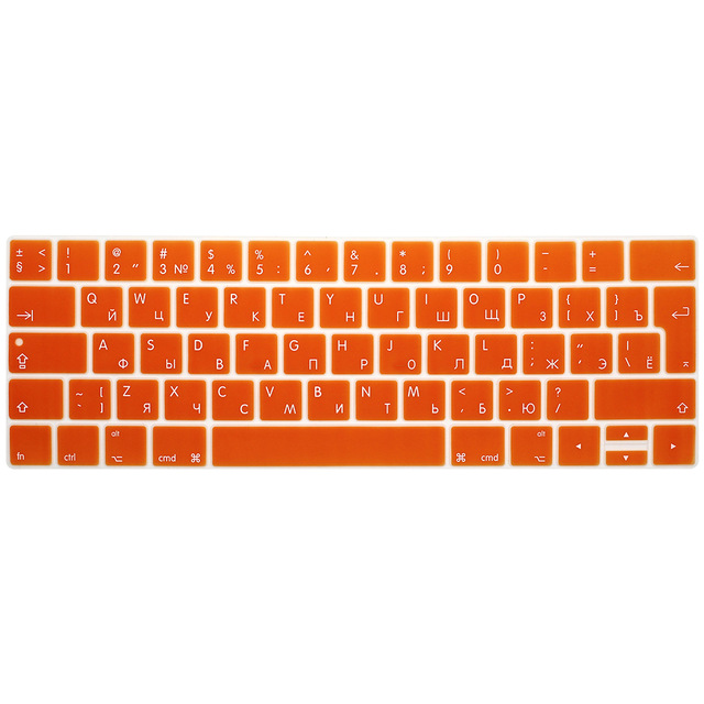 Rosja rosyjski list TouchBar nakładka na klawiaturę dla Macbook Pro 13 15 A1706 A1989/A1707 A1990 2018 2019 Multi touch bar: Orange