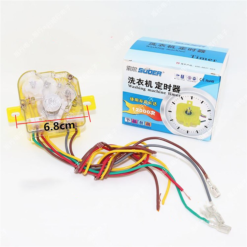Timer Switch 3-line/6-line Replacement Washing Time Controlling Switch For SUOER Washer Timing Parts: 6-line