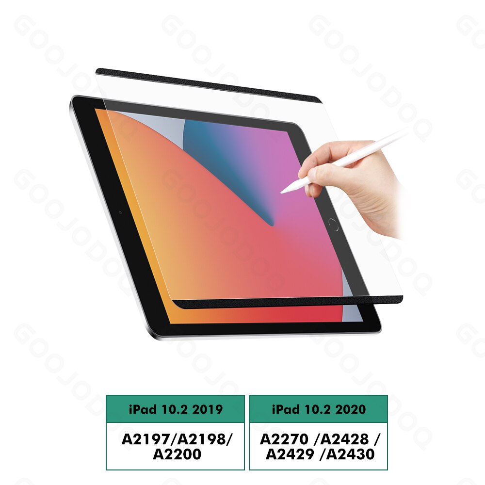 Magnetic Like Paper Screen Protector for iPad Pro 11 12 9 Feel-Paper Screen Protector for iPad Air 4 5 iPad 8 9 Generation: 10.2 7th 8th