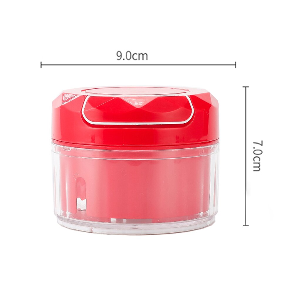 Monitoiminen mini-lihamylly käsikäyttöinen ruokasilppuri lihamylly mikseri tehosekoitin pilkkoa lihaa hedelmät vihannekset pähkinät silppurit työkalut: Punainen