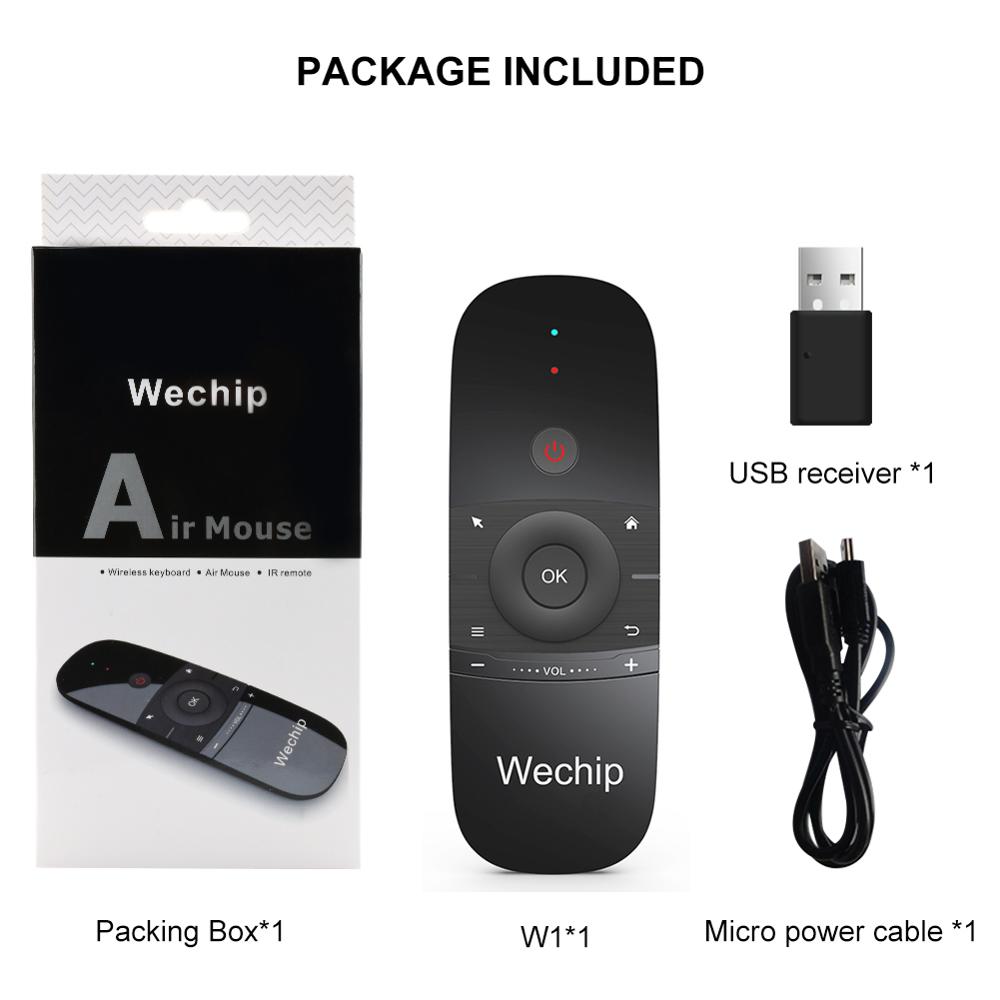 Original Wechip W1 Keyboard Mouse Wireless 2.4G Fly Air Mouse Rechargeble Mini Remote Control For Android Tv Box/Mini Pc/Tv