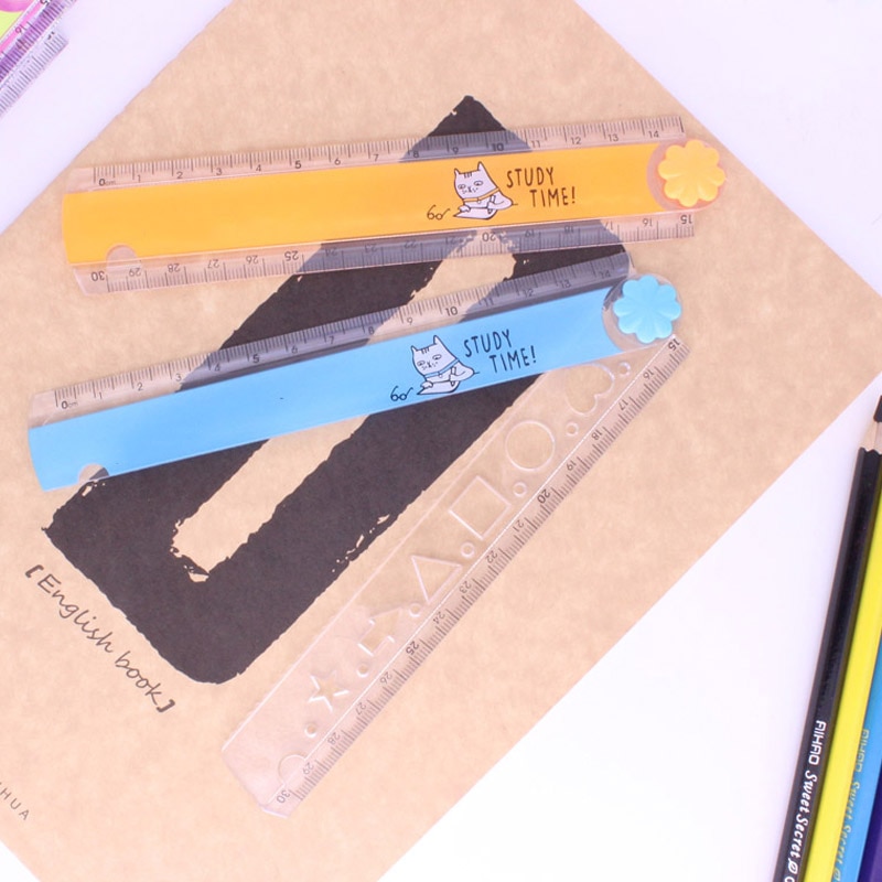 1 sztuk 30cm wielofunkcyjny fala linijka składana linijka skala śliczne kreskówkowy cukierek kolor plastikowe rysunek szkolny linijka dla dzieci prezent