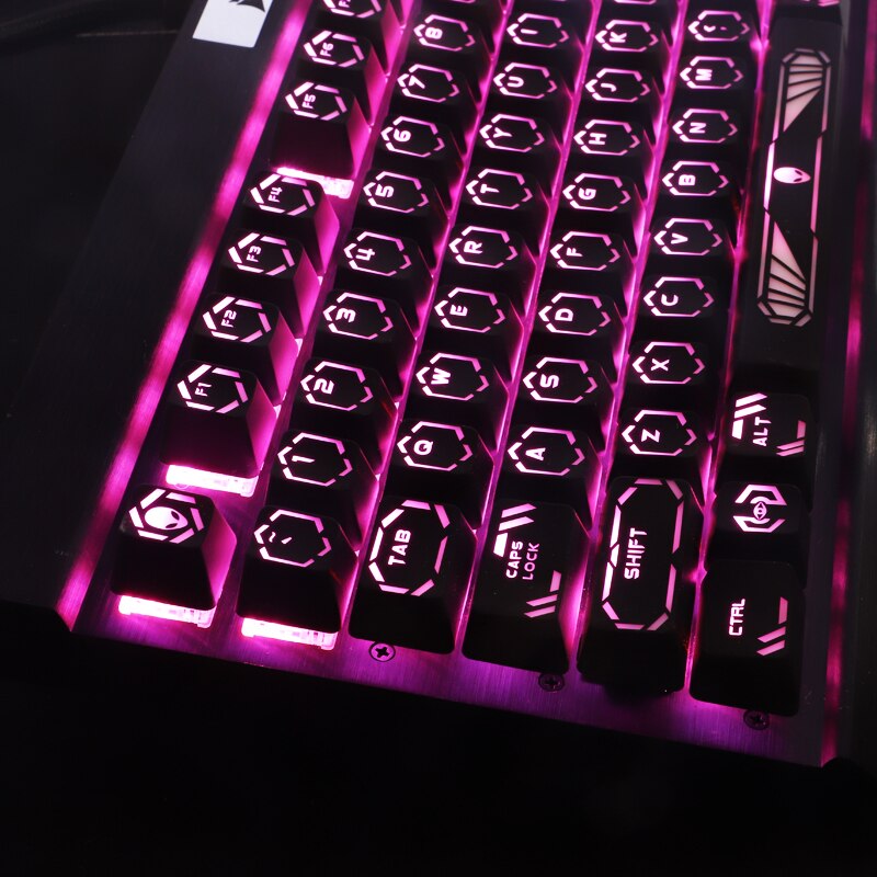 1 Set High-End Backlit Keycap Voor Alien Mechanische Toetsenbord Zwart Gat Coating Key Cap Voor Corsair K70 K95 razer Cherry